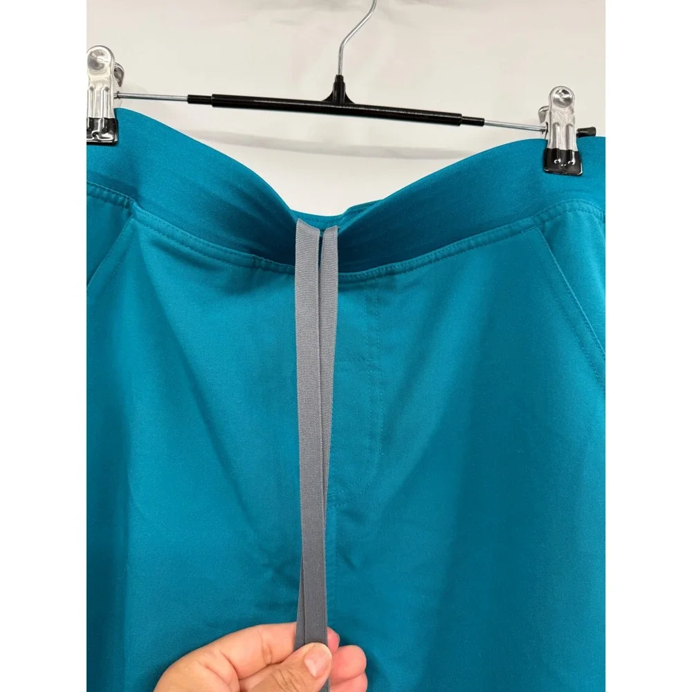 FIGS M/T Scrub Pants Mens Teal Blue Technical Collection Cargo Straight Tall